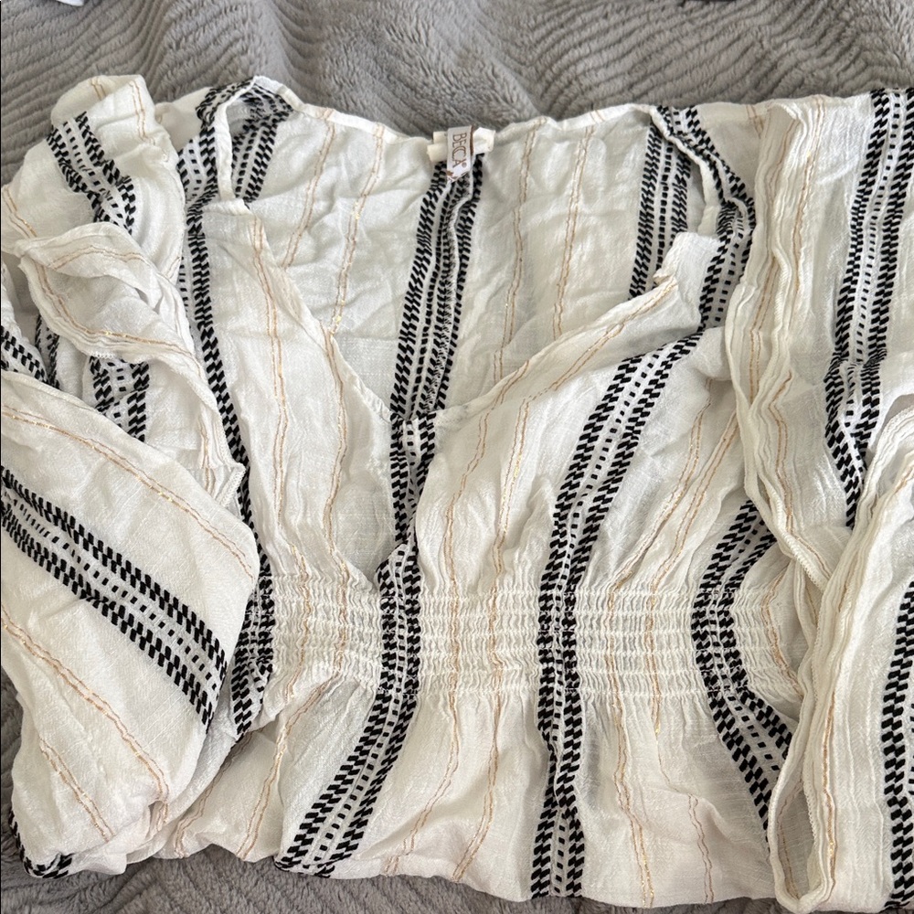 BECCA White and Black Swim Coverup